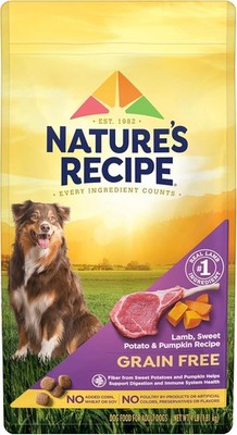 Nature's Recipe Grain Free Dry Dog Food, Lamb, Sweet Potato & Pumpkin Recipe