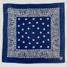 Vintage 80's Paisley Selvedge Handkerchief Neckerchief Bandana Pocket Square