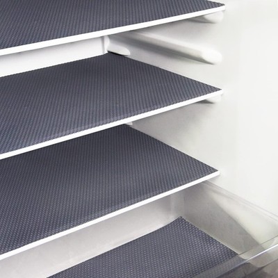 8Pcs Refrigerator Liners, Washable Fridge Liner Mats Covers Pads for Glass Sh...