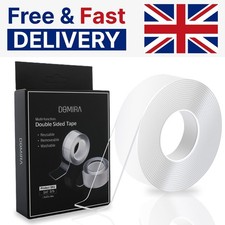 Heavy Duty Double-Sided Nano Tape Reusable Strong Stick Mounting Gel Clear Tape