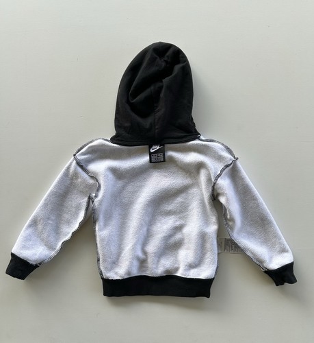 Nike Boys Hoodie Size 4 XS Toddler Just Do It Logo Swoosh Graphic Fleece Black - Picture 13 of 20