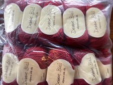 10 Balls Debbie Bliss Alpaca Silk DK yarn 26005 RED new in original sealed bag