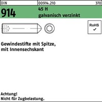 200Er Pack(Stk) 000914121000100016 Gewindestift Din 914 M.Spitze/Innensechskant