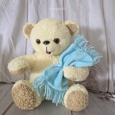 Snuggle Teddy Bear Plush Stuffed Toy Blue Blanket Lever Brothers 10 Inch 2000