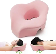Face Down Pillow Massage Headrest for Bed, Memory Foam Massage Pillow