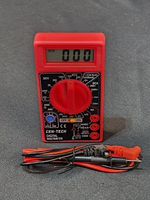 Cen-Tech Digital Multimeter Tester 90899   7 Function AC/DC Volt Meter - NIB