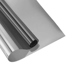 Window Privacy Film One Way Heat Blocking Static Cling Gray 35.4x78.7"