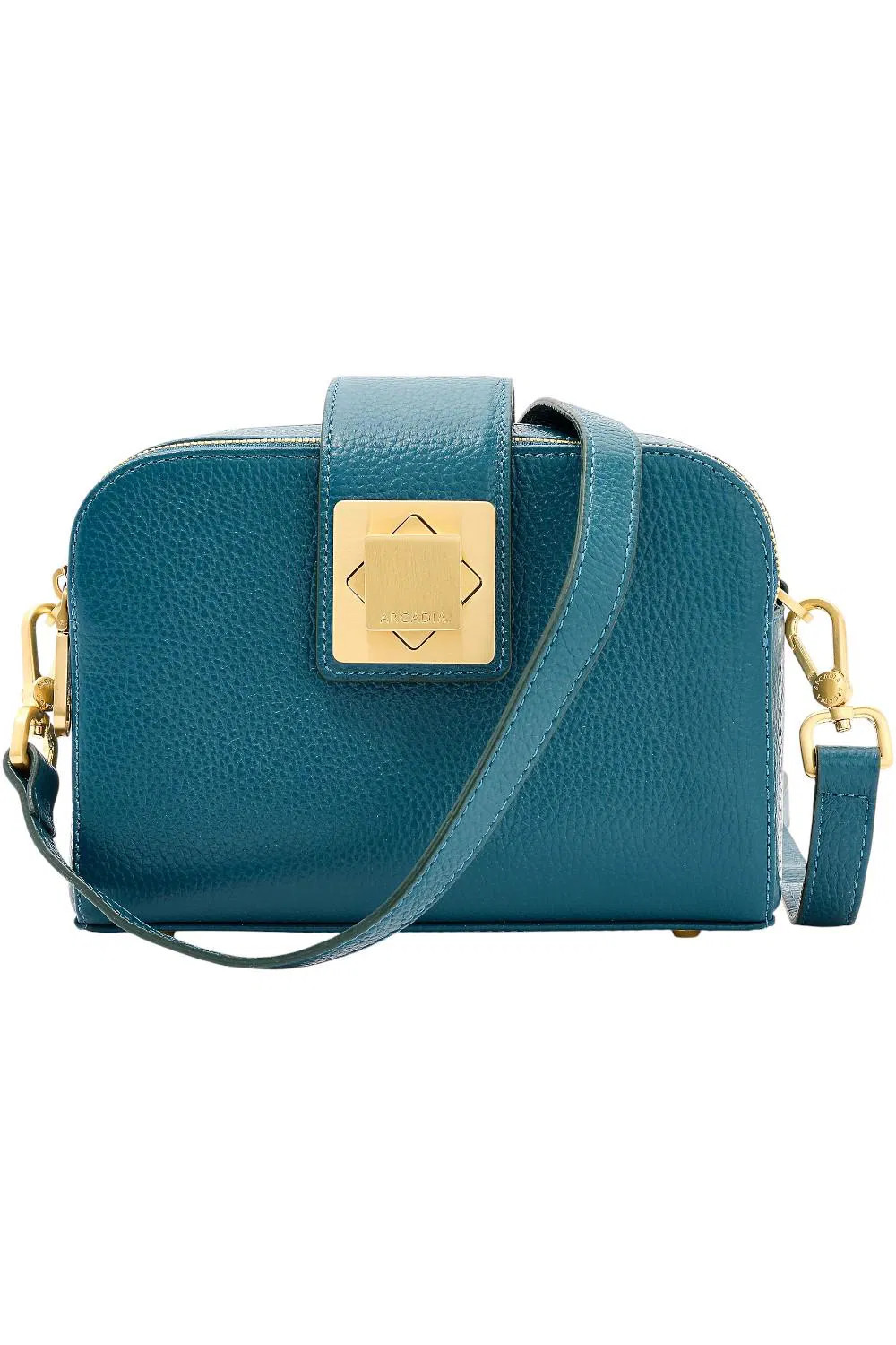 Arcadia Leather Turn Lock Giordana Crossbody Deep Teal 35090₽
