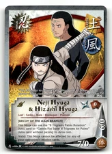 Naruto CCG - Neji Hyuga & Hizashi Hyuga - Rare Gold Text
