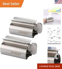 Set of 2 Heavy Duty Stainless Steel Toothpaste Squeezer Rollers