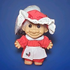 Vintage 4" Troll Mrs Santa Claus Christmas Doll Original Collectible Russ 18279