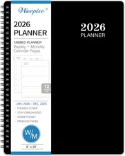 2026 Planner - 8” × 10”, Planner Weekly and Monthly 2026, from JAN to DEC 2026,