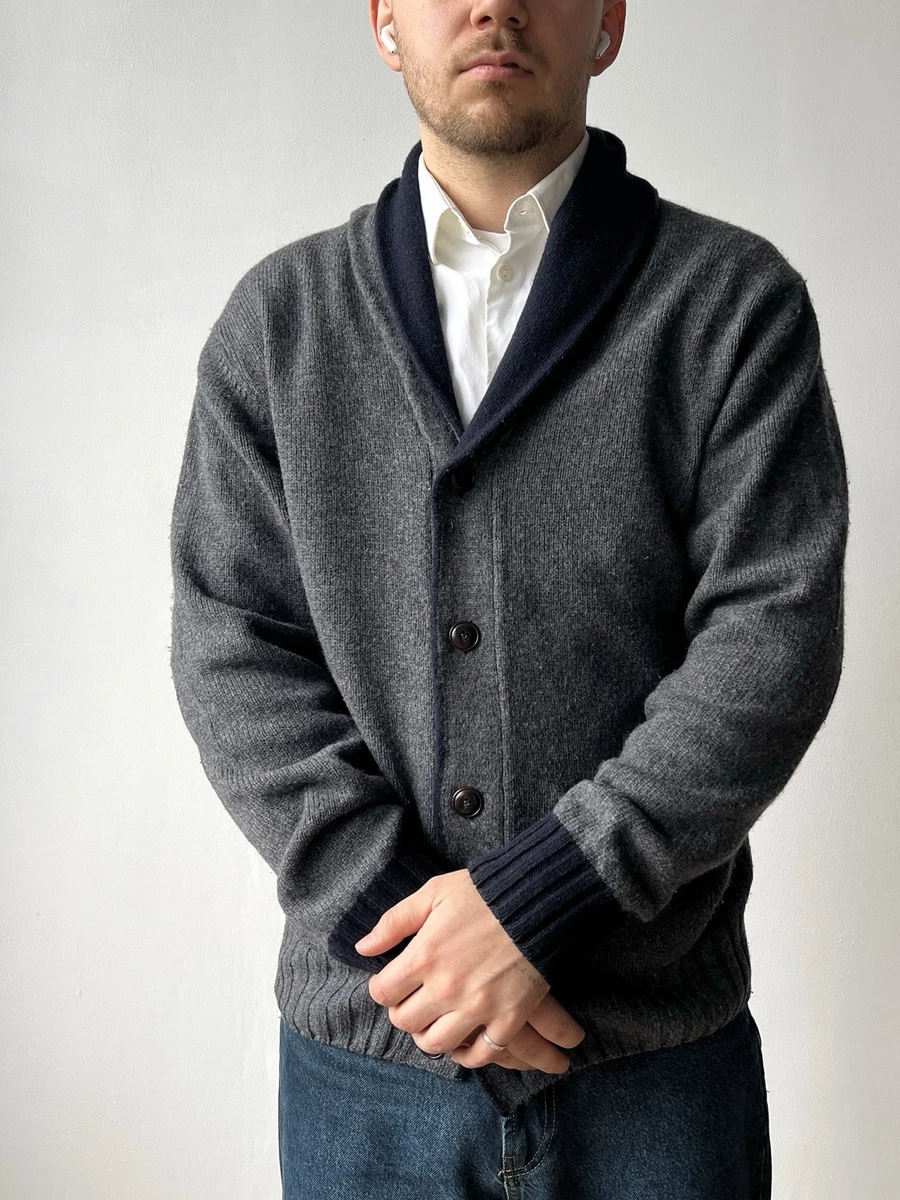 Cárdigan HACKETT London Lana Cachemira Gris L-XL Italia