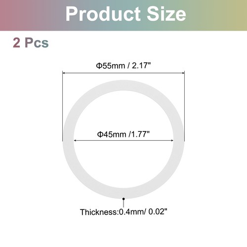 2Pcs Magnetic Sticker Ring, Magnetic Adapter Ring, White - Zdjęcie 2 z 7