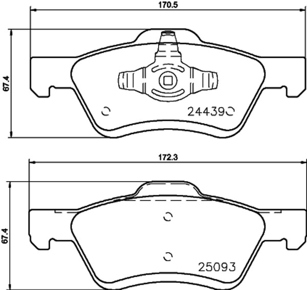 Bremsbelagsatz Scheibenbremse Hella Pagid 8DB 355 014-961 FüR Maverick Ford EP-image