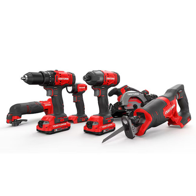 #ad CRAFTSMAN V20 20 volt Max 6 Tool Power Tool Combo Kit with Soft Case 2 Batterie $189.00