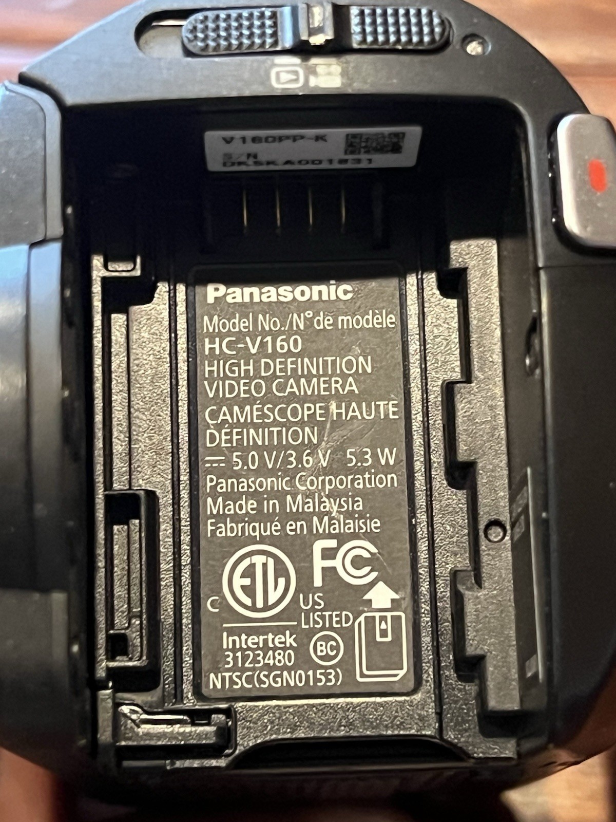 Panasonic HC-V160 Black Full HD 77x Zoom 8.9 MP Video Camera Camcorder NEW READ!