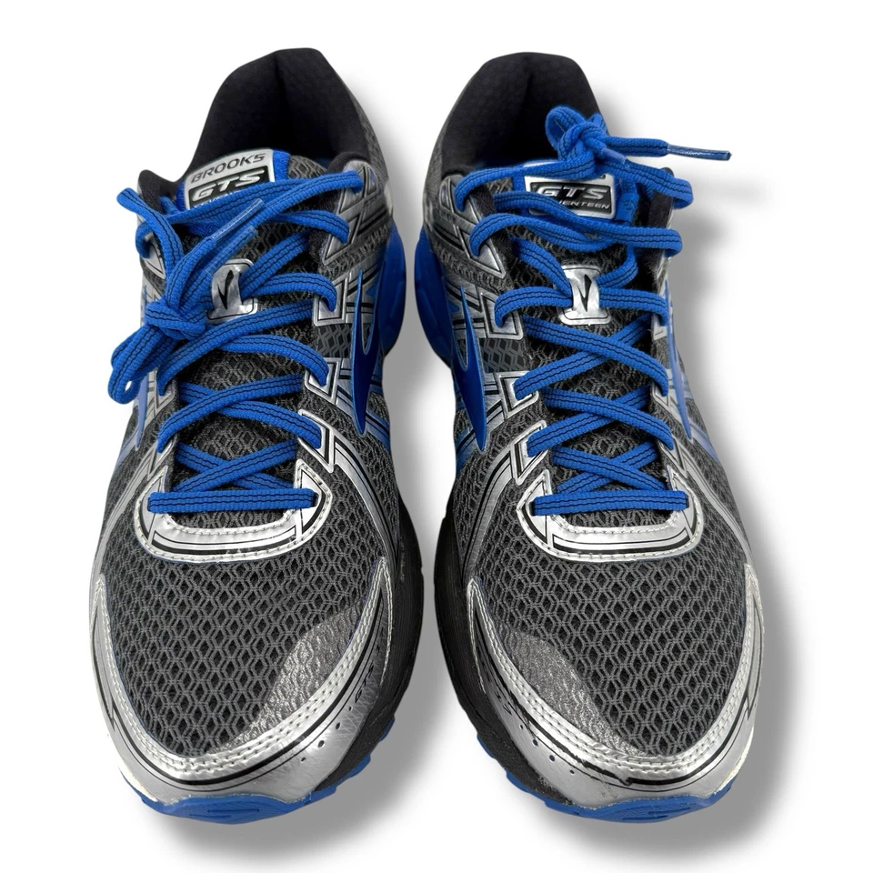 Zapatos para correr Brooks GTS 17 para hombre talla 12 azules/plateados/negros 1102411D017 medianos D Foto 3 de 4