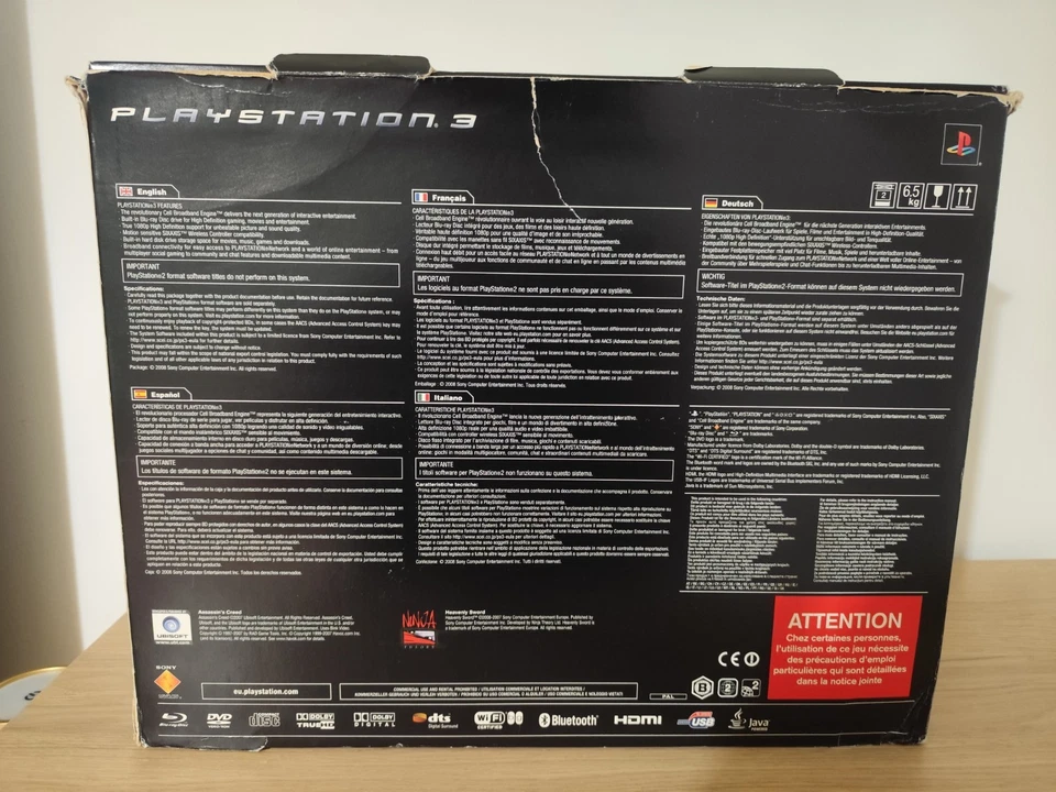 Console Ps3 Ps1 40gb Bundle Fat No Ps2 PS4 Ps5, foto 3 di 5