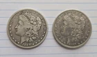 Lot of 2 1889-O Morgan $1 Silver Dollars - 90% Silver