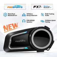 FX7 Motorcycle Helmet Intercom Mesh Bluetooth Helmet Headset Moto Interphone,10 
