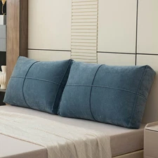 2x Headboard Pillow Thick Lumbar Support Reading Pillow Sofa Couch Back Cushion
