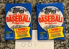 1983 Topps Baseball Wax Packs lot of two packs