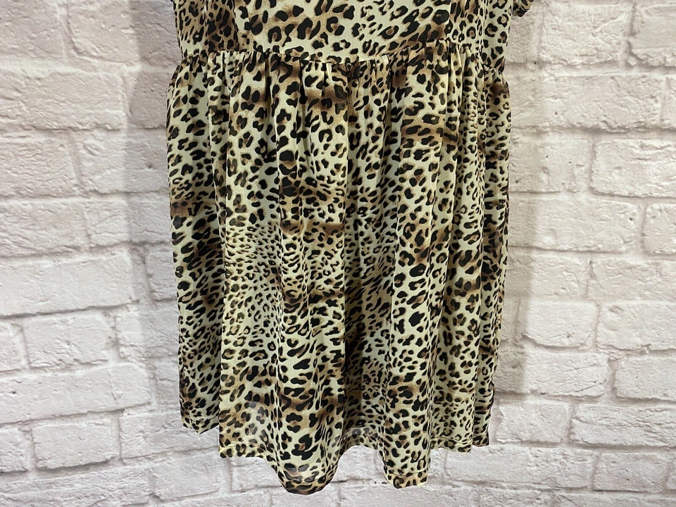 Y2K 90 年代复古 Delia's 婴儿娃娃束腰上衣中号动物印花内衬衬衫 9492 — 第 4/4 张图片