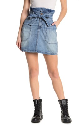 paperbag jean skirt