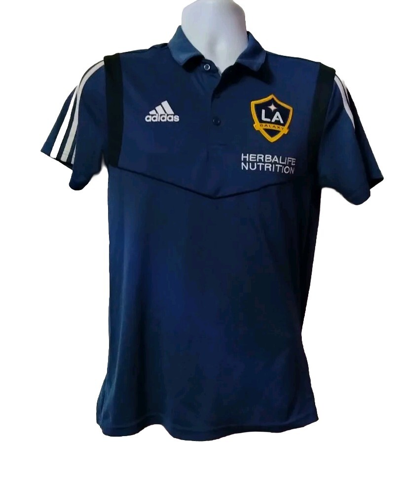 Adidas Galaxy Men's T Shirts And Button Color Blue Size S