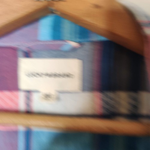 Lucky Brand kariertes Herrenhemd 4XLT 4XL groß Leinenmischung Kurzarm Knopfleiste - Bild 7 von 10