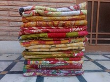 5 PC Wholesale Lot Throw Blanket Kantha Quilt Indian Vintage Cotton Bedspreads