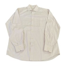 Tommy Bahama 100 Cotton Pinstripe Dress Shirt Kaki, Size 16/34-35