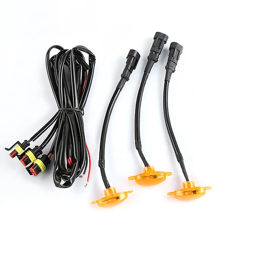 For Dodge Ram 1500 2500 3500 LED Front Grille Grill Running Lights Amber 3PCS - Picture 11 of 12