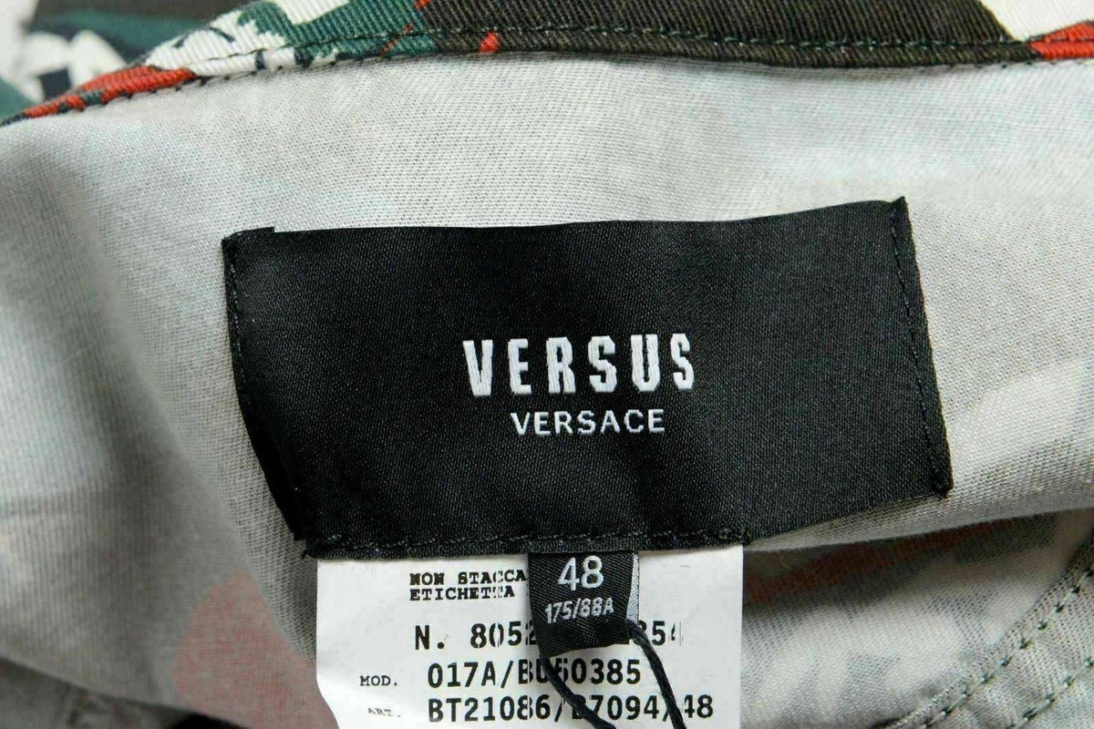 Versace Versus Men's Multi-Color Button Up Jean Jacket US S IT 48