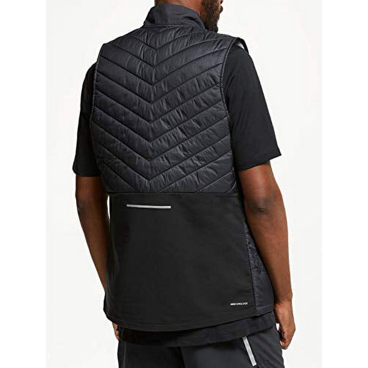 NWT Nike Men's Aerolayer Thermal Running Vest Full-Zip Black