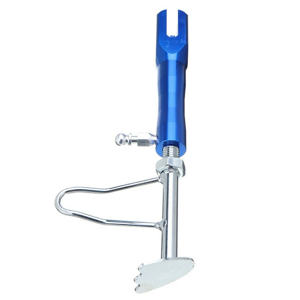 Blue Motorcycle Aluminum Alloy Adjustable Retractable Kickstand Foot Side Stand - Image 4 of 4
