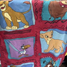 Vtg 90's 2 THE LION KING Curtain Panel Drapes 65 x 39 Disney