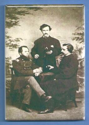 JOHN WILKES BOOTH *2X3 FRIDGE MAGNET* ACTOR ASSASSINATION OF ABRAHAM LINCOLN GUN
