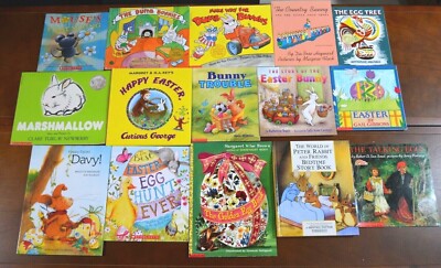 Lot 15 HB/PB Easter Theme books Bunny Peter Rabbit Baby Toddler Teacher E6