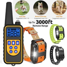 3000 FT Remote Dog Shock Training Collar Rechargeable Waterproof Pet Trainer US