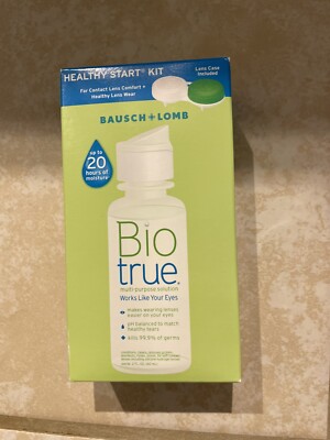Bausch Lomb Bio True Contact Lens Care Solution- Starter Kite/ Lens Case- New