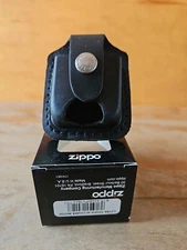 Zippo Black Loop Lighter Pouch With Thumb Notch New in Box
