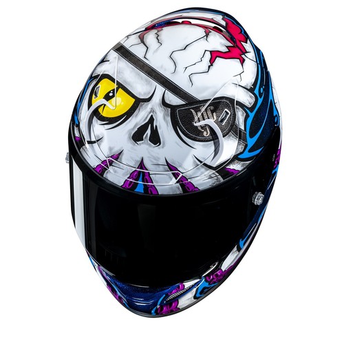 HJC RPHA 12 Kraken Motorradhelm (Weiß/Blau/Lila) Gr: XS (53) - Bild 2 von 6