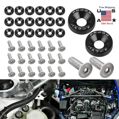 Jdm Fender Washers 40-Piece JDM Billet Aluminum Washer Kit - Blue, For Fender & Engine Bay Dress Up JDM Billet Aluminum Washers - Foto 1