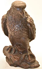 Eagle Statue RED MILL MFG 7.5" Handcrafted Pecan Shells Resin VTG American