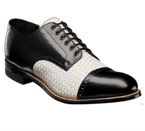 White Cap Toe Oxfords Size 