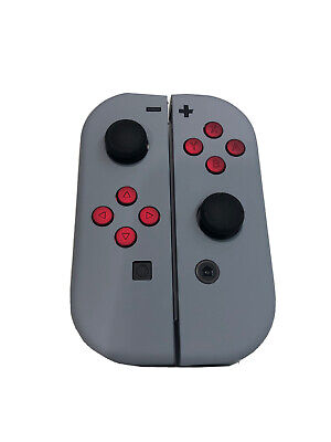 Nintendo Switch Custom JoyCons Soft Touch Gray & Red Joy-Con Nintendo Switch Custom JoyCons Soft Touch Gray & Red Joy-Con