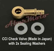 New Suzuki GT125 GT185 GT250 GT500 T250 T350 T500 CCI Oil Pipe Banjo Check Valve