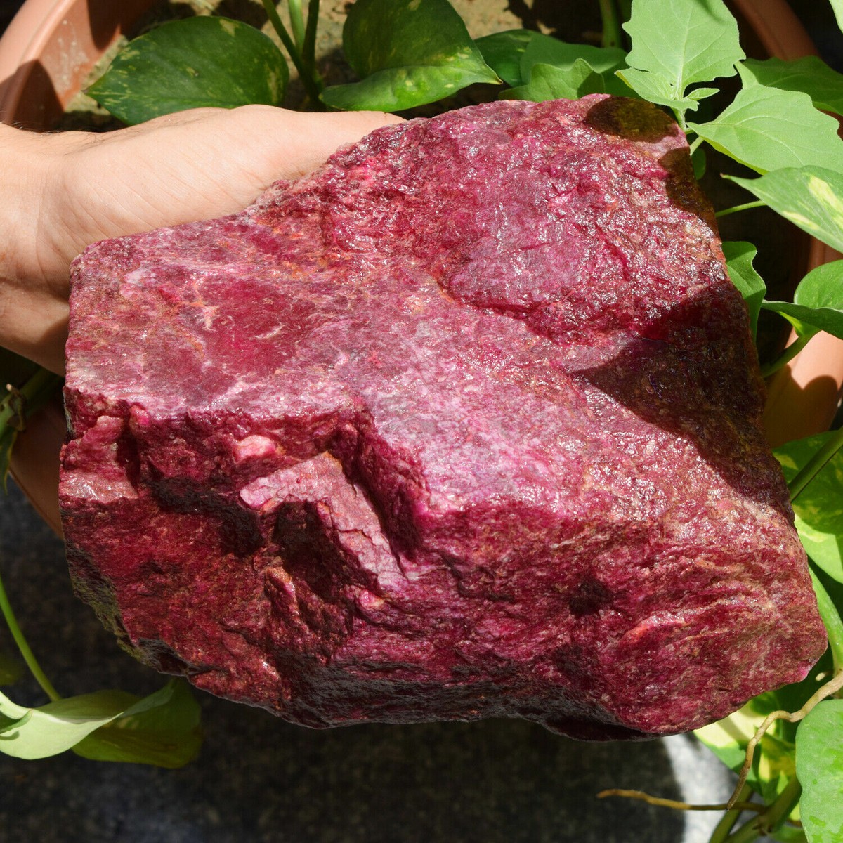 DYED 18400 Ct Certified Natural African Red Ruby Huge DYED 18400 Ct Certified Natural African Red Ruby Huge